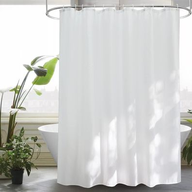 Weißer Duschvorhang 200x180cm Wasserdicht Anti-Schimmel Badvorhang