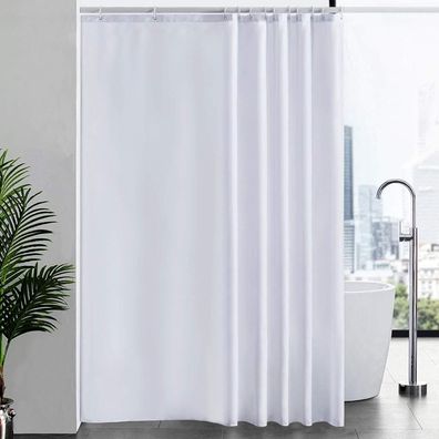 Duschvorhang Überlänge Anti-Schimmel Textil Stoff Antibakteriell Waschbar