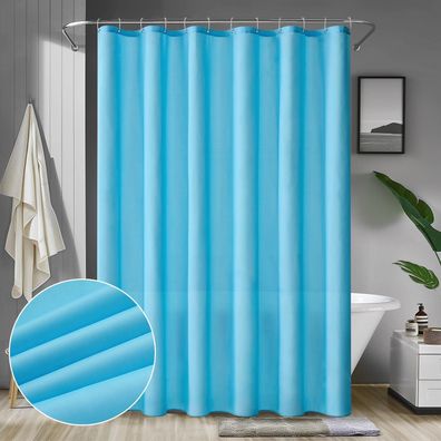 MIULEE Duschvorhang 200x240cm Blau Wasserdicht Antischimmel Textil Waschbar