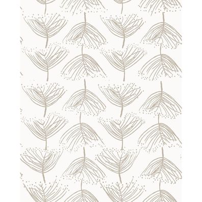 Selbstklebende Tapete Beige 44cm x 300cm Modernes Wandpapier Sequenzblüte