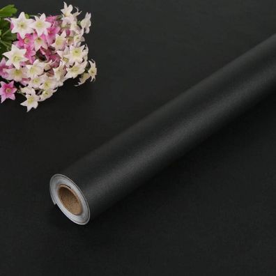 Schwarze Selbstklebende Tapete Abnehmbar 40x500cm Wohnzimmer Schlafzimmer Küche