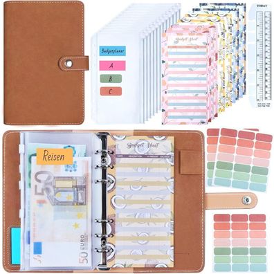 Budget Planner A6 ANYUKE Sparchallenge Geldbuch Hefter Organizer Finanzplaner