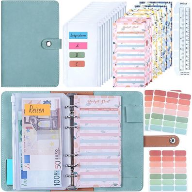 ANYUKE Budget Planer Binder Geldumschläge Sparbuch A6 Organizer Notizbuch