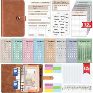 Budget Planner Deutsch Geld sparen A6 Sparbuch 8 Sparchallenges Finanzplaner