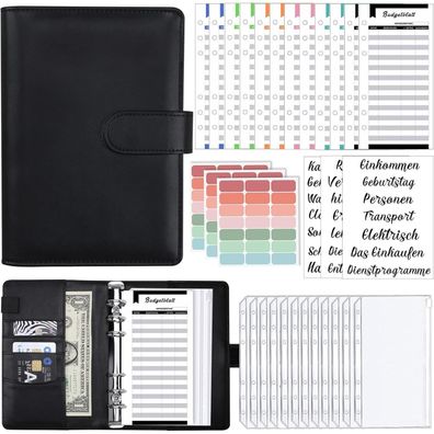 A6 Budget Planner Geld Organizer 12 Binder Taschen 12 Budgetblätter Deutsch