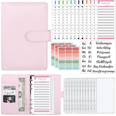 KIHONI A6 Budget Planner Deutsch mit 12 Taschen