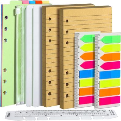 Linierte Kraftpapiere Nachfüllpapiere Craft Paper A6 90 Blätter