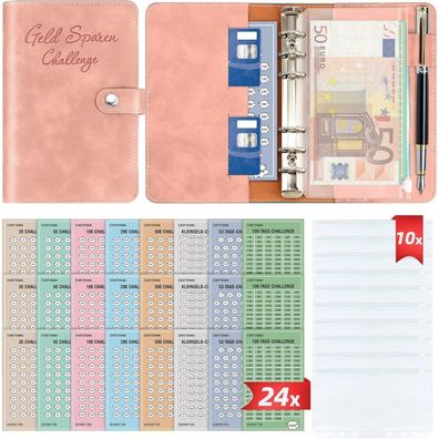 Geld Spar Challenge Buch 8 Sparchallenges Set Budget Planner deutsch - Spar