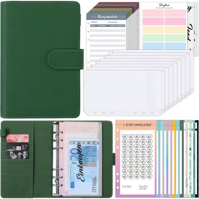 Budget Planner Deutsch Spar Challenge A6 Geld Organizer Haushaltsbuch MarmorGrau