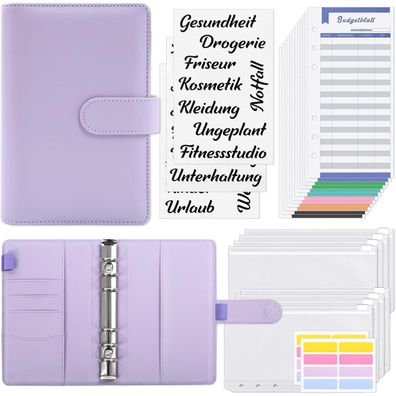 Budget Binder A6 Geldumschläge Budgetorganizer Sparbuch Etiketten Kalender