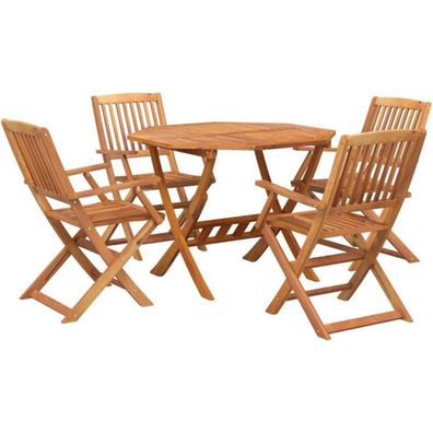 vidaXL Gartenmöbel Set 5tlg. Sitzgruppe Massivholz Akazie
