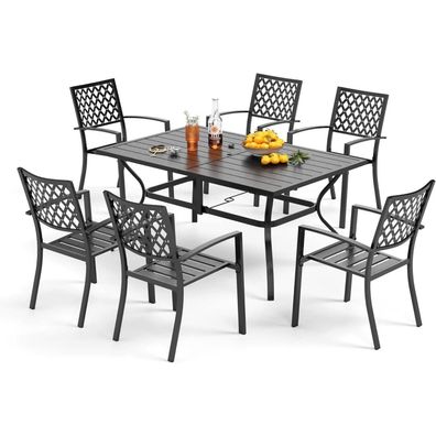 PHI VILLA Gartenmöbel Set 6 Personen Terrasse Essgruppe