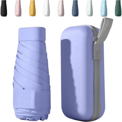 Mini Regenschirm Taschenschirm Kompakt Faltbar Reise UV Etui - Sykerout