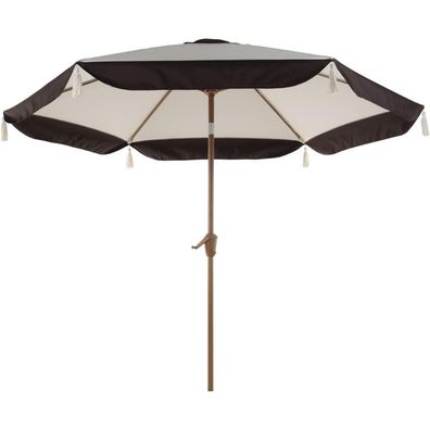 Großer Sonnenschirm Ø270cm mit Kurbel und UV-Schutz 50+ Beige