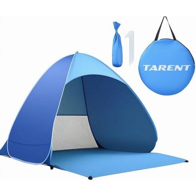 XXL Strandmuschel Pop Up Outdoor Zelt 3-5 Personen UPF 50+ UV Schutz