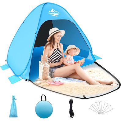 Pop-up Strandmuschel Maxdone Strandzelt UV50+ Schutz 2-3 Personen Strand Camping