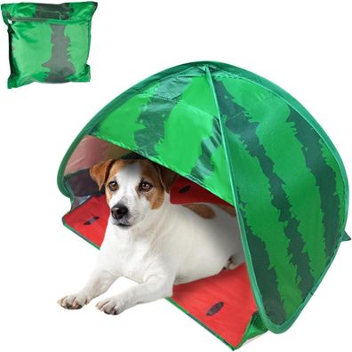 Hundestrandzelt Sonnenschutz Wassermelone Pop-up für kleine Haustiere