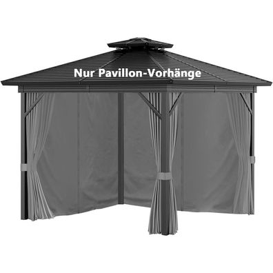 4 Seitenteile Pavillon 3x3m Wasserdicht UV Schutz Seitenwand Set