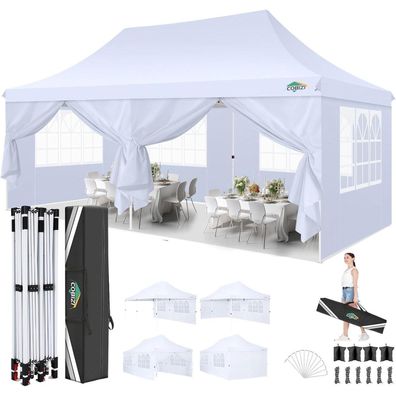 COBIZI Faltpavillon 3x6m Wasserdicht Stabil Partyzelt 6 Seitenwände