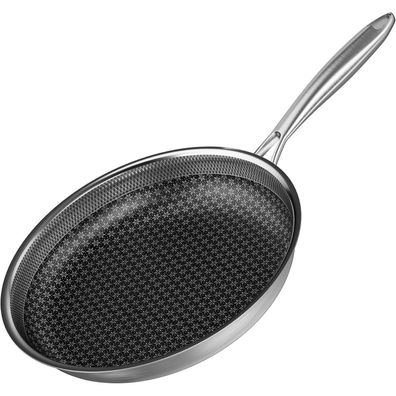 30 cm Edelstahl Bratpfanne Antihaft Induktion Wok Pfanne Herd Spülmaschinen