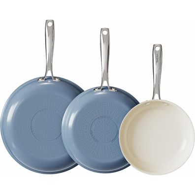 Redchef 3tlg. Pfannenset Induktion Antihaft Keramik 20/24/28cm Blau
