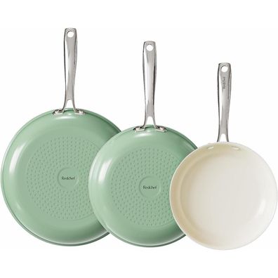 Keramik Bratpfannen Set 20/24/28 cm Induktion Pfanne Keramikpfanne Grün