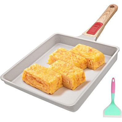 Aikenbbkk Tamagoyaki Pfanne Groß Japanische Omlette 23x21 cm Antihaft Backofen