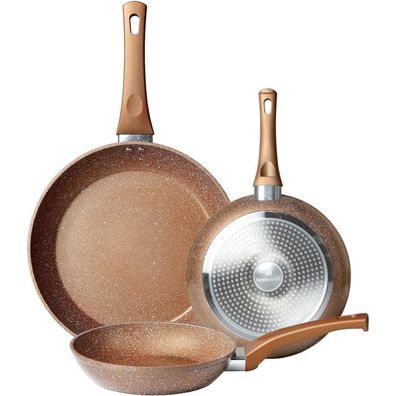 Innerwell Antihaft Bratpfanne Pfannenset 20/24/28cm Induktion Aluminium Granit
