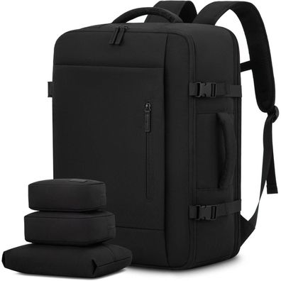 Handgepäck Rucksack 45x36x20 Reiserucksack Schwarz 15,6 Zoll Travel Backpack