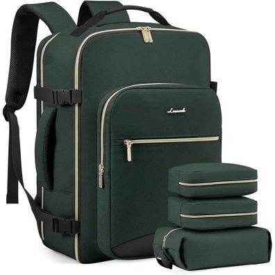 Lovevook Handgepäck Rucksack Flugzeug 40L Reiserucksack Damen Koffer Dunkelgrün