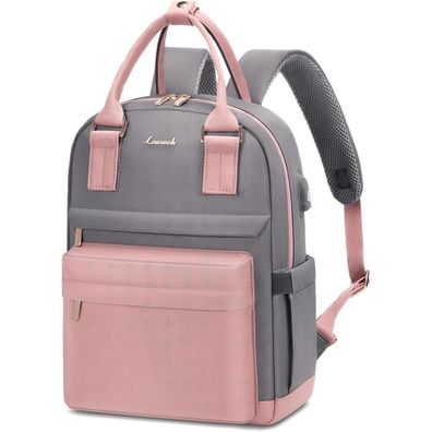 Lovevook 13,3 Zoll Damen Rucksack Wasserdicht Daypack Cityrucksack 2in1 Grau