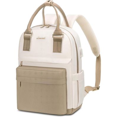Lovevook 13,3 Zoll Damen Rucksack Mini Tasche Wasserdicht Khaki Beige