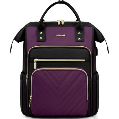 Lovevook Damenrucksack 15,6 Zoll Laptop Schulrucksack Wasserdicht Violett