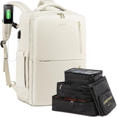 Großer Laptop-Rucksack 17,3 Zoll Wasserdicht für Reisen & Business, Dunkelblau