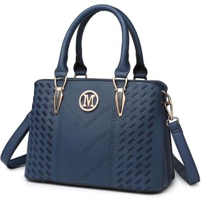 Miss Lulu Damen Handtasche Mittelgroß Umhängetasche PU Leder Chevron Design