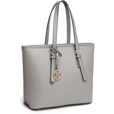 Miss Lulu Damen Große Handtasche Schultertasche Tote Bag für Arbeit und Freizeit