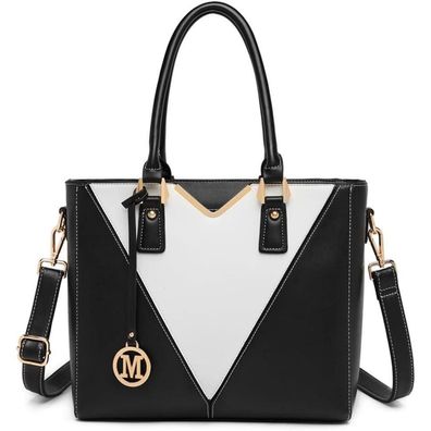 Miss Lulu Damen Handtasche Schultertasche Shopper Henkeltasche Büro Arbeit