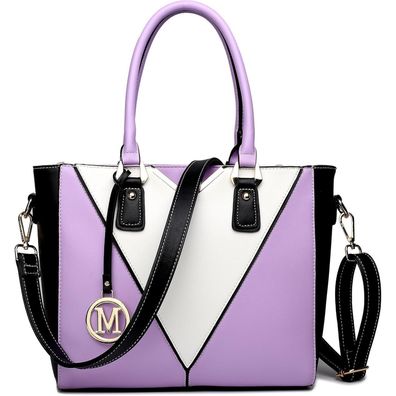 Miss Lulu Damen Handtasche Schultertasche Shopper A4 Arbeit Viele Fächer