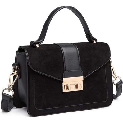 Miss Lulu Damen Umhängetasche Vintage Kunstleder Wildleder Crossbody Bag