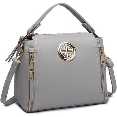 Miss Lulu Damen Handtasche Schultertasche Pu Leder Umhängetasche Top Griff