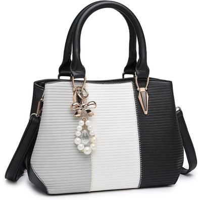 Miss Lulu Damen Handtasche Mittelgroß Farbblock Schultertasche