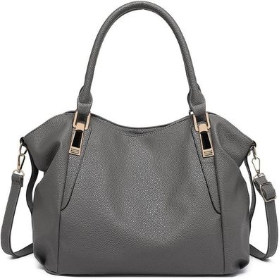 Damen Handtasche Groß Shopper Tote Bag abnehmbarer Schultergurt PU Leder