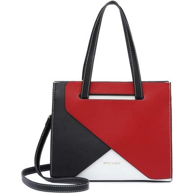 Moderne Miss Lulu Damen Handtasche Henkeltasche PU Leder