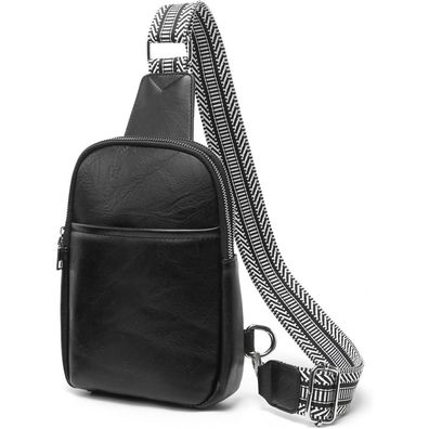 Miss Lulu Damen Bauchtasche PU Leder Umhängetasche Crossbody Bag