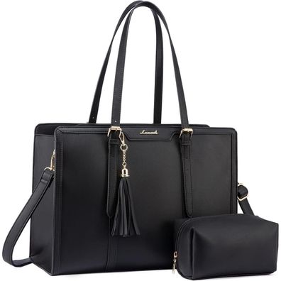 Lovevook Laptoptasche 17,3 Zoll Schwarz Damen Tasche