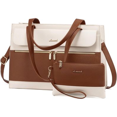 Lovevook Laptoptasche 15,6 Zoll Braun in Lederoptik