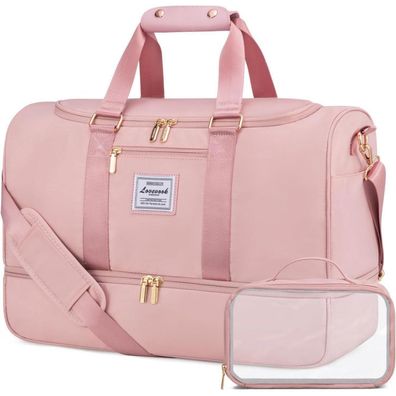 Lovevook Reisetasche Sporttasche 50L Damen Weekender Rosa