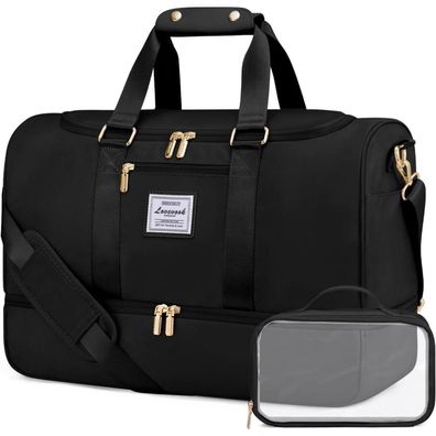 Lovevook 50L Sporttasche Reisetasche Weekender Damen Schwarz