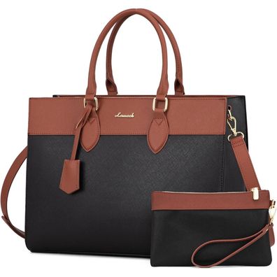 Lovevook Laptop Tasche 15,6 Zoll Schwarz Braun