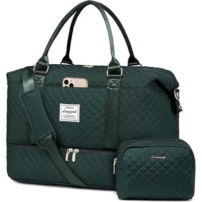 Reisetasche Damen Groß Weekender Sporttasche mit Schuhfach & Kosmetiktasche